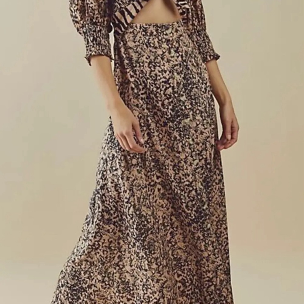 Free People String of Hearts Printed Maxi Dress XS NWOT